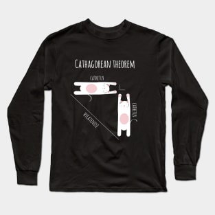 Cathagorean Theorem Cat Lovers T shirt Long Sleeve T-Shirt